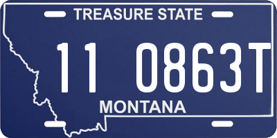 MT license plate 110863T