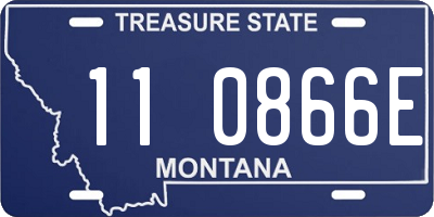 MT license plate 110866E