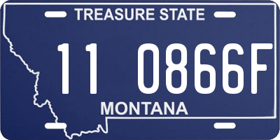 MT license plate 110866F