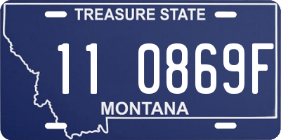 MT license plate 110869F