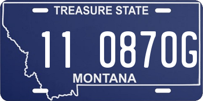 MT license plate 110870G