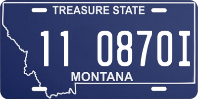 MT license plate 110870I