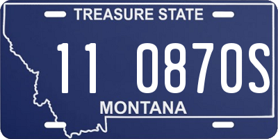 MT license plate 110870S