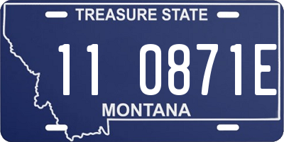 MT license plate 110871E