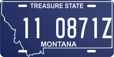 MT license plate 110871Z