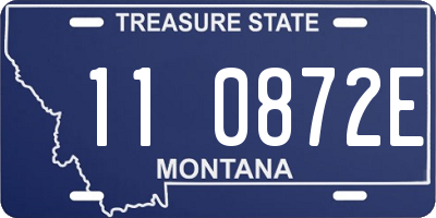 MT license plate 110872E