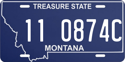 MT license plate 110874C