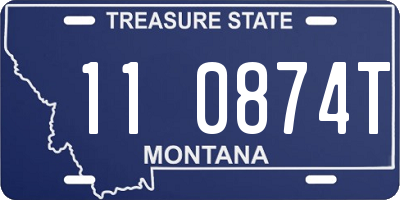 MT license plate 110874T