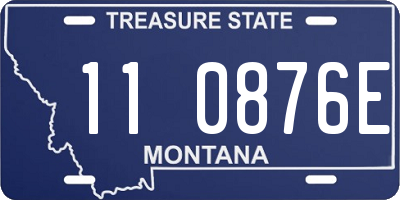 MT license plate 110876E