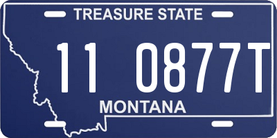 MT license plate 110877T