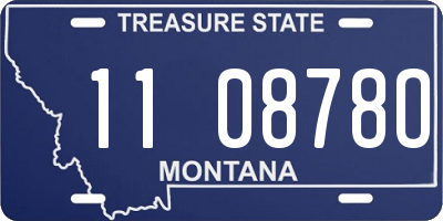 MT license plate 110878O