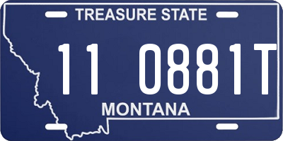 MT license plate 110881T