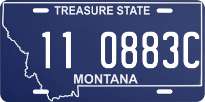 MT license plate 110883C