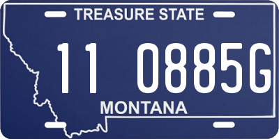 MT license plate 110885G