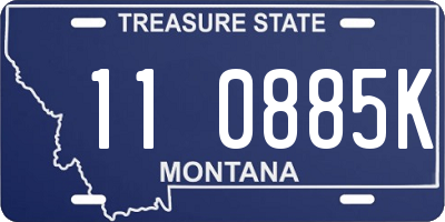 MT license plate 110885K