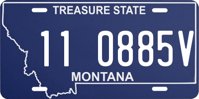 MT license plate 110885V