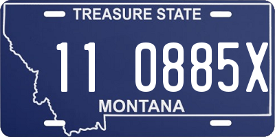 MT license plate 110885X