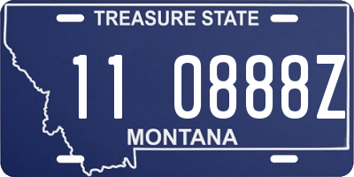 MT license plate 110888Z