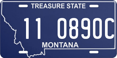 MT license plate 110890C