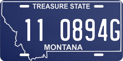 MT license plate 110894G