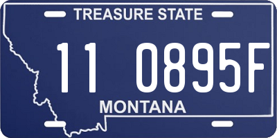 MT license plate 110895F