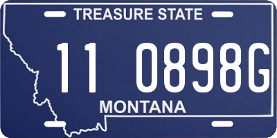 MT license plate 110898G