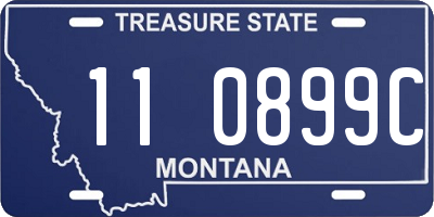 MT license plate 110899C