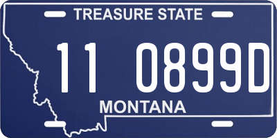 MT license plate 110899D