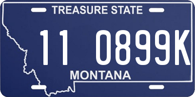 MT license plate 110899K