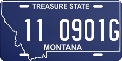 MT license plate 110901G