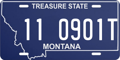 MT license plate 110901T