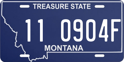 MT license plate 110904F
