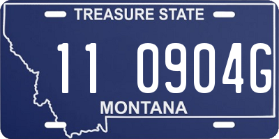 MT license plate 110904G