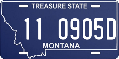 MT license plate 110905D