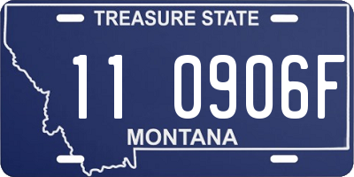 MT license plate 110906F