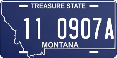 MT license plate 110907A