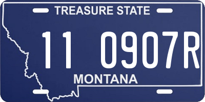 MT license plate 110907R