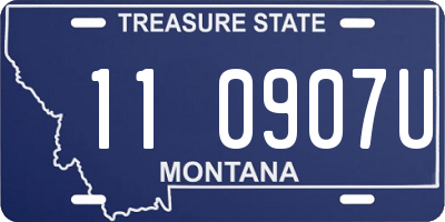 MT license plate 110907U