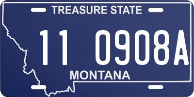 MT license plate 110908A