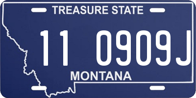 MT license plate 110909J