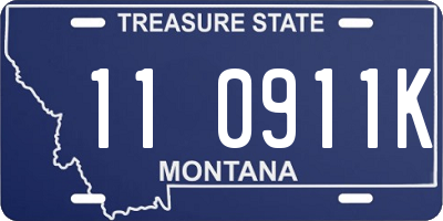 MT license plate 110911K