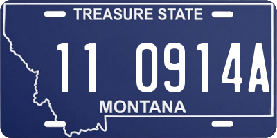 MT license plate 110914A