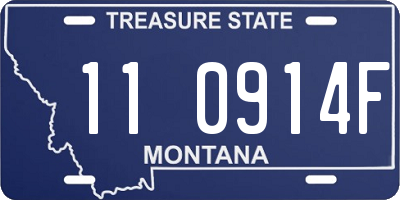MT license plate 110914F