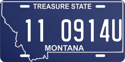 MT license plate 110914U