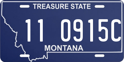 MT license plate 110915C