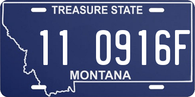 MT license plate 110916F