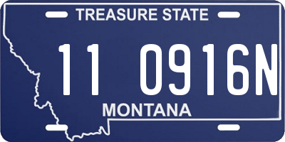 MT license plate 110916N