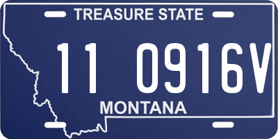 MT license plate 110916V