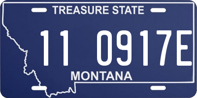 MT license plate 110917E