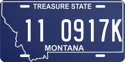 MT license plate 110917K